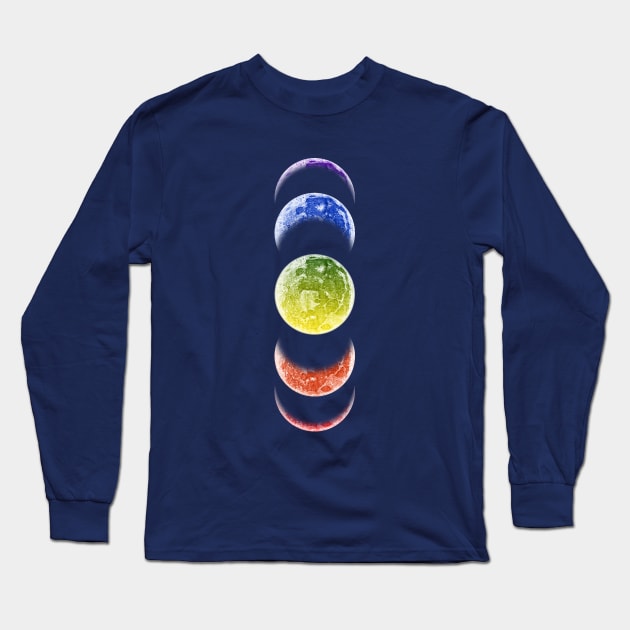 Rainbow Moon Phase LGBT PRIDe Long Sleeve T-Shirt by PrideMarks